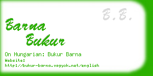 barna bukur business card